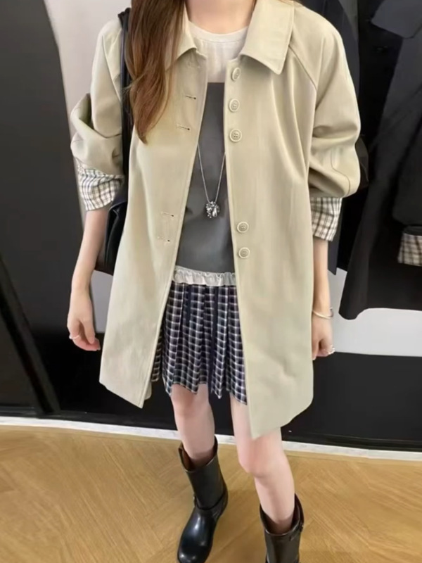 2025秋季新款风衣外套女巨好看的中长款小个子正流行爆款韩版薄款|undefined