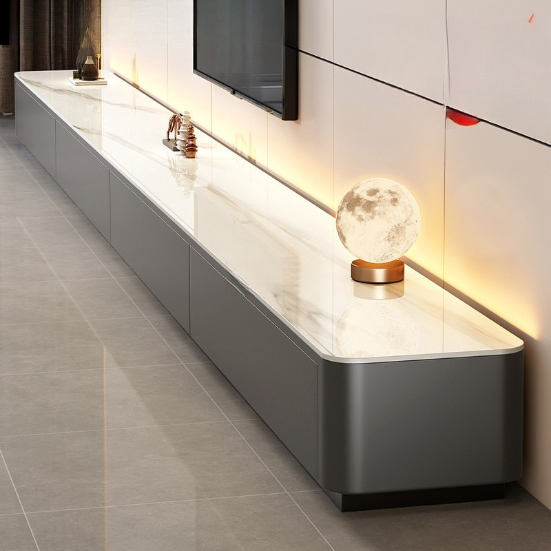 Slate Tv Cabinet Living Room Home 2025 New Small Apartment Simple Accessible Luxury Floor-Standing Coffee Table Tv Cabinet Combination