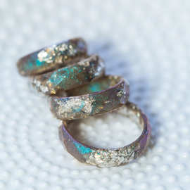 欧美个性冷淡风皱褶锡纸凹凸纹理锤打简约复古气质开口戒指食指戒