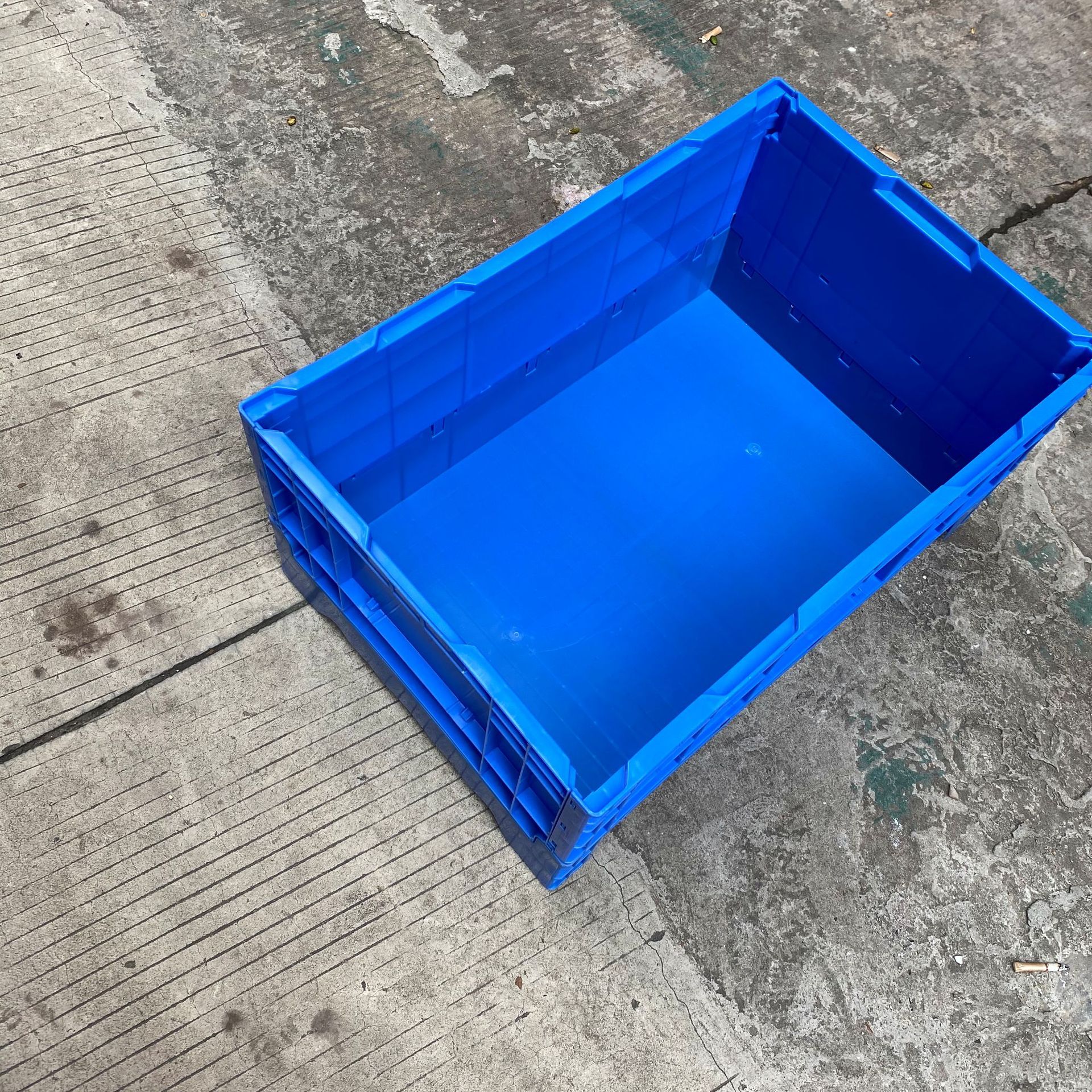 X11C折叠周转箱670*450*330塑料车载物流箱 果蔬菜框储物箱配送箱