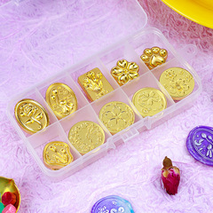 【A組圓形火漆印章頭】通用款火漆印章章頭批發環保鋅合金電鍍頭