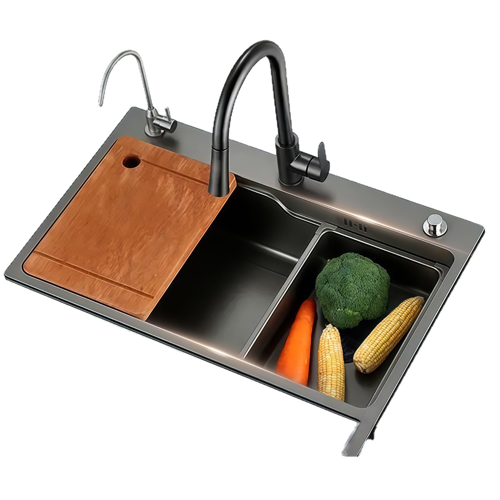 Acero inoxidable al por mayor fregadero de cocina gran tanque único engrosado a mano nano antiincrustante lavabo de cocina doméstica lavabo de platos