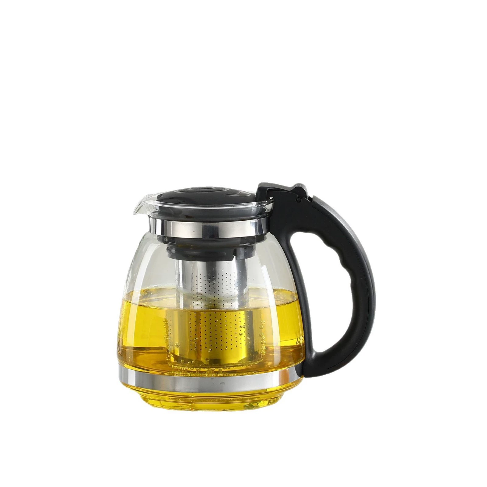 Capacious glass teapot, filter, flavored tea, tea set