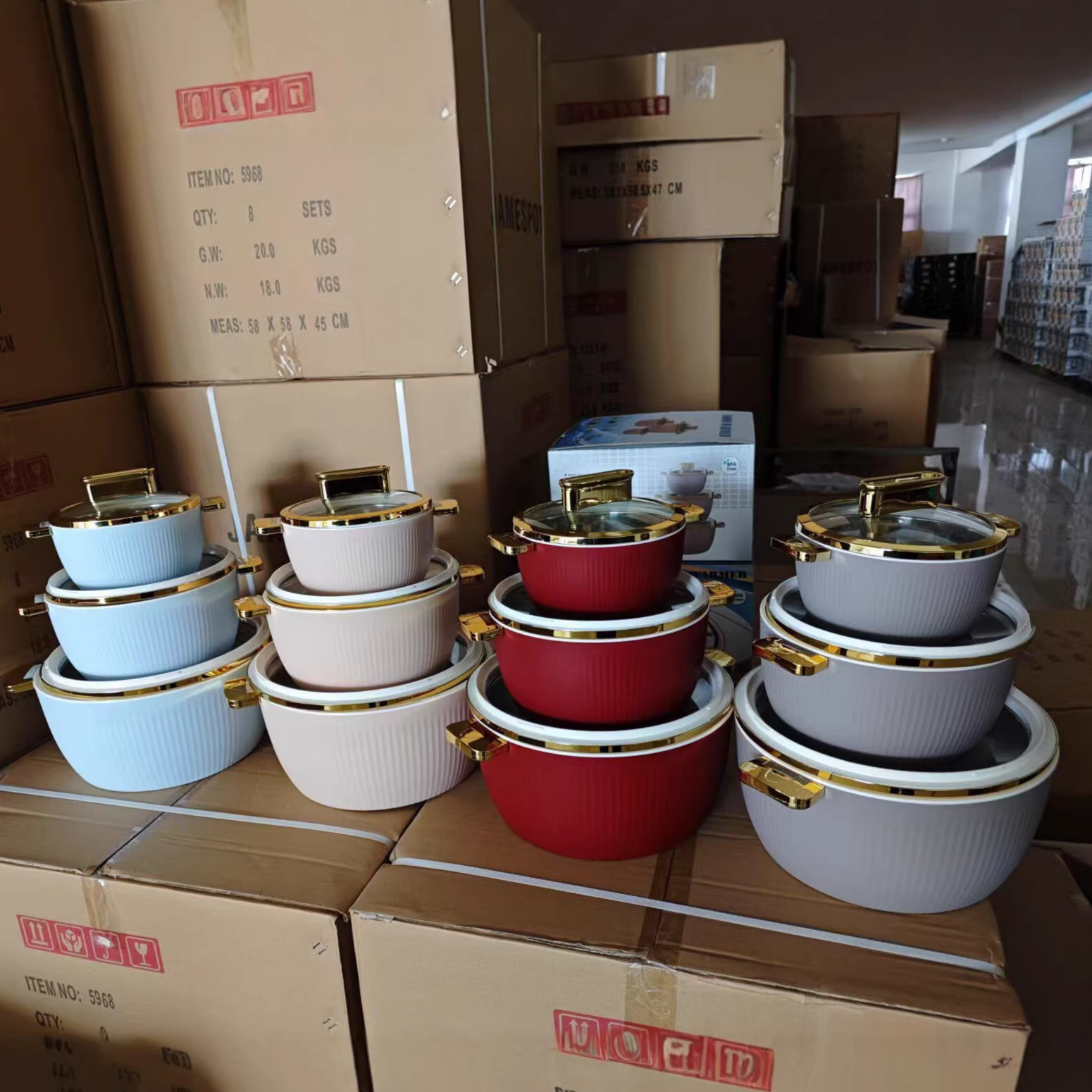 Cubo de Aislamiento Térmico 1 Set de Acero Inoxidable 201 para Hogar