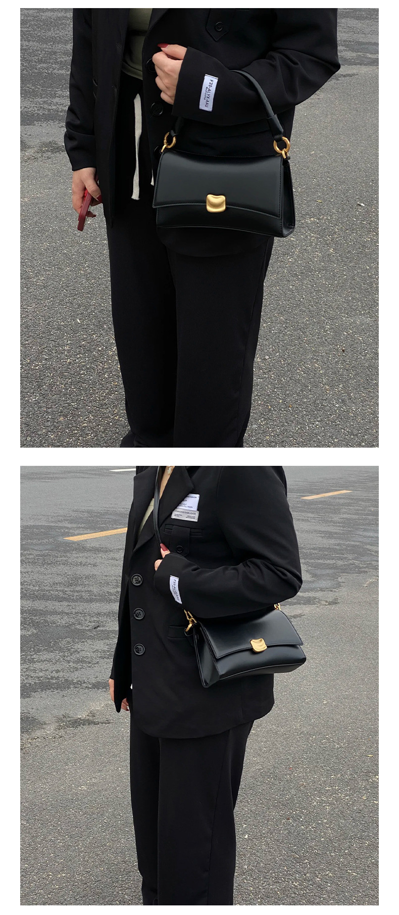 Handbag Bags Type Daily, Street, Shopping Occasion PU Material Solid Color Pattern Women's Small PU Solid Color Elegant Streetwear Lock Square Magnetic Buckle Handbag
