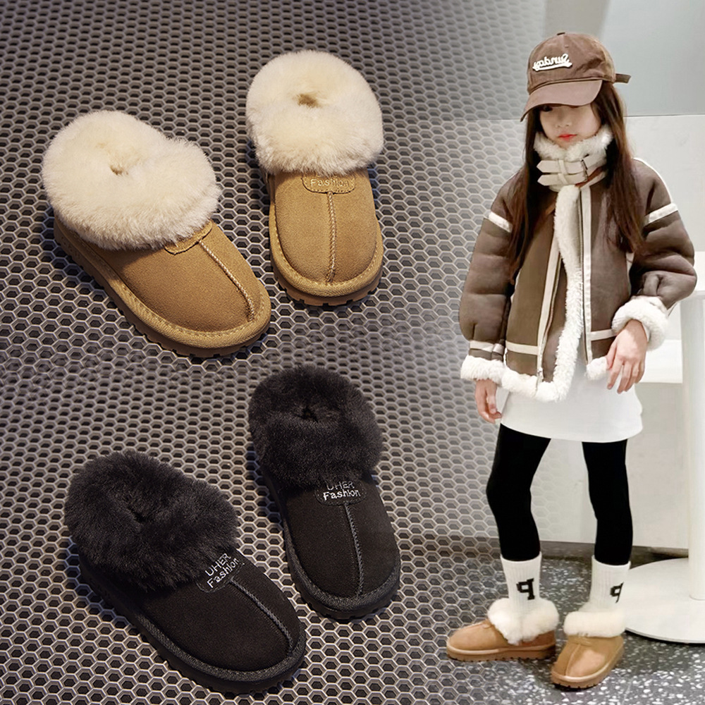 Children's winter low insulated keep warm low boots for boys