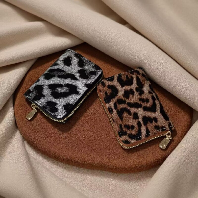 New Leopard Print Multi-Card Slot Single Zipper Accordion Card Holder Short Wallet Coin Purse Id Holder Card Case Multi-Card Slot Zipper Cross-Border New Leopard Print Multi-Card Slot Single Zipper Accordion Card Holder Short Wallet Coin Purse Id Holder Card Case Multi-Card Slot Zipper Cross-Border