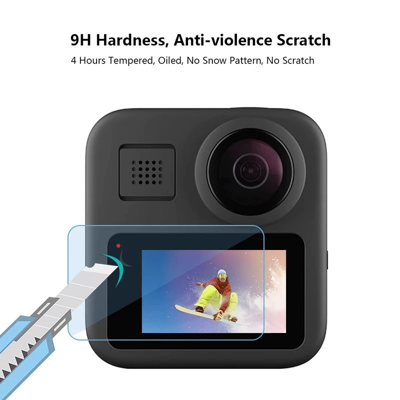 Подходит для панорамной камеры GoPro MAX, защитная пленка с мгновенным экраном из закаленного стекла, артефакт прозрачной пленки в высоком разрешении