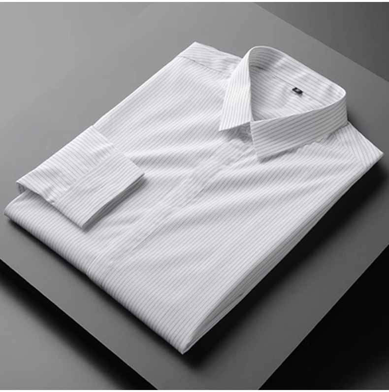 Camicia elegante uomo manica lunga a righe per ufficio_voghion.com