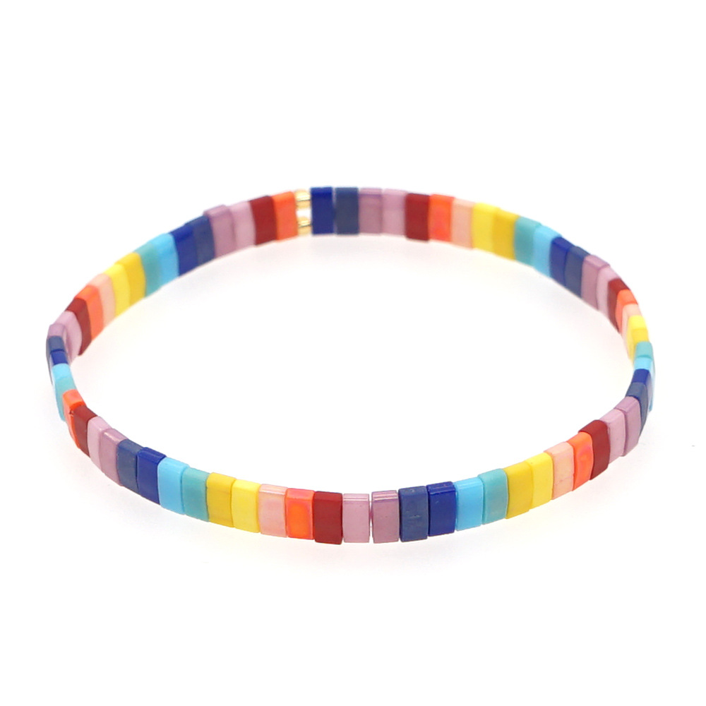 Retro Square Tila Beads Glass Wholesale Bracelets display picture 66