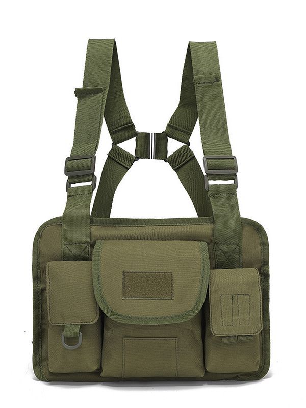 Pecho bolsa de moda deportes al aire libre calle danza bolsa pecho mochila hip hop moda bolsa militar fans impermeable Oxford pecho hebilla mochila