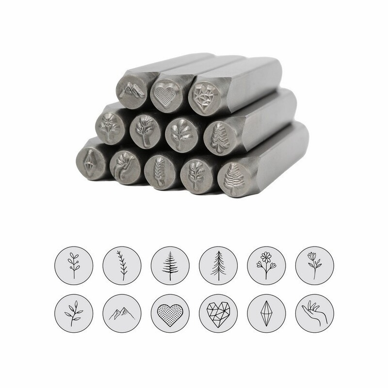 Pattern Punching, Steel Stamping, Steel Letter Jewelry Stamping Tool, Flower and Tree Seal, Jewelry Tools