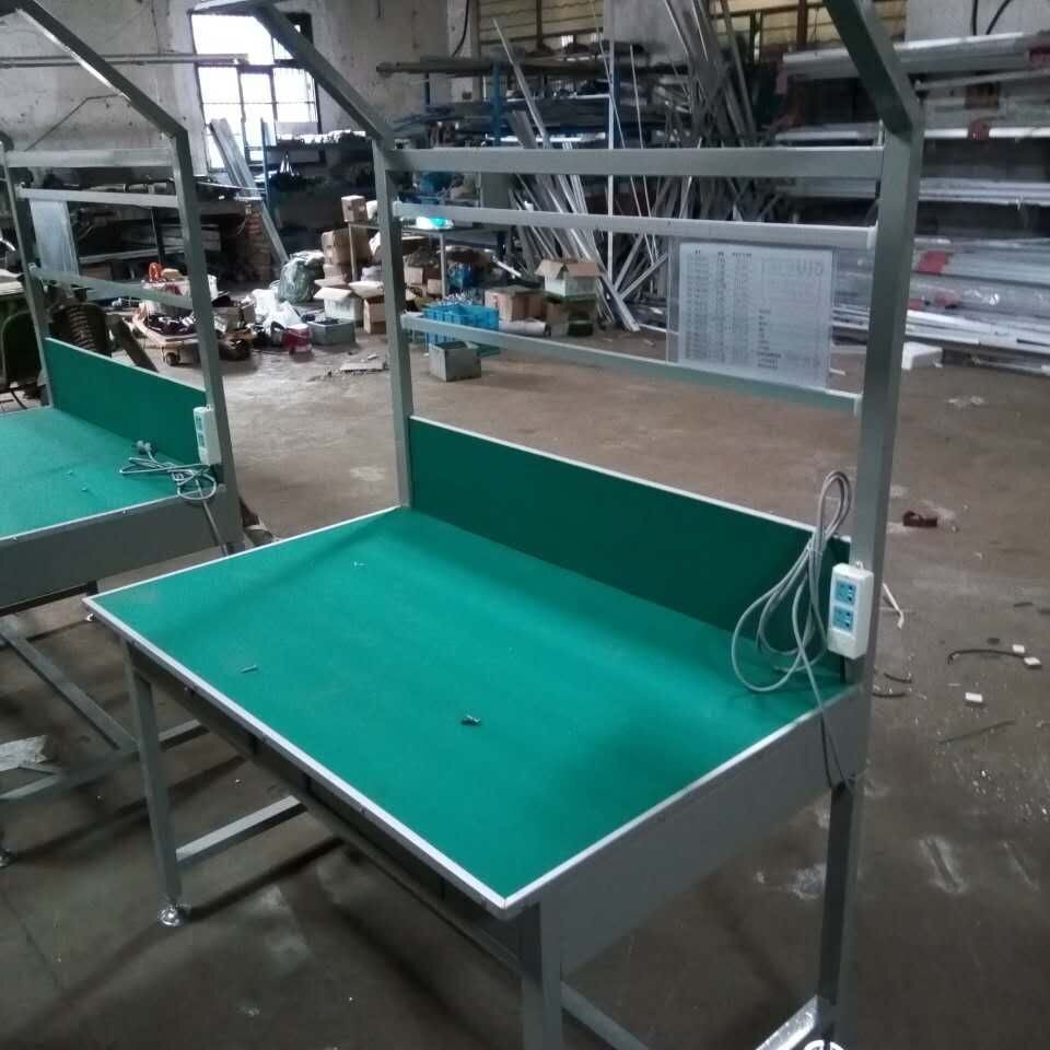 慈溪防静电工作台轻型铝合金操作台五金工具桌办公台