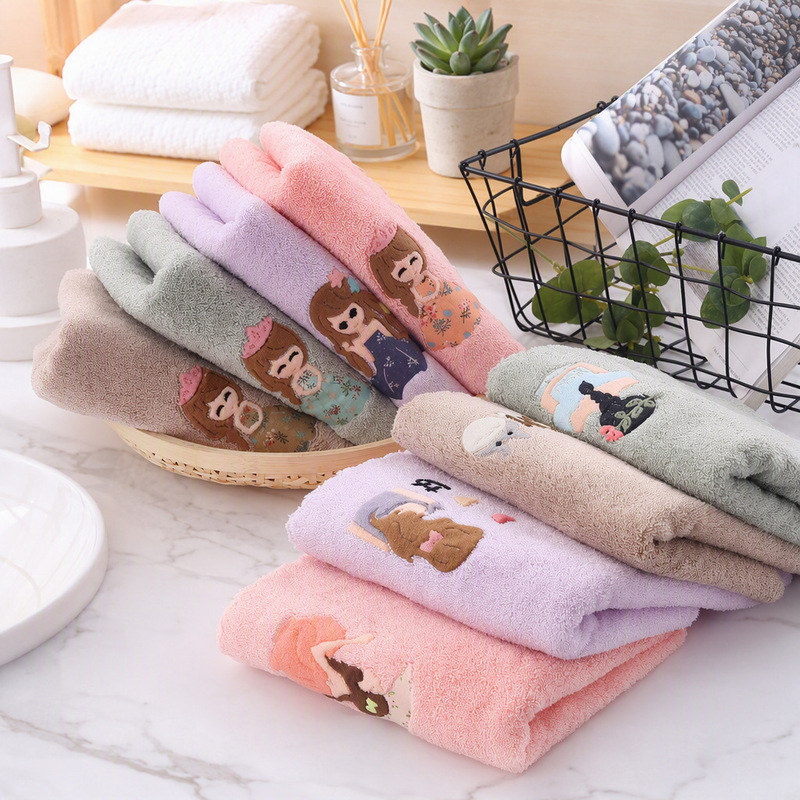 Coral Fleece Towel with Cartoon Patch for Girls, Absorbent, Suitable for Beauty Salons, Hair Salons, and Home Use, Wholesale Nano-Fiber Hair Towel Coral Fleece Towel with Cartoon Patch for Girls, Absorbent, Suitable for Beauty Salons, Hair Salons, and Home Use, Wholesale Nano-Fiber Hair Towel