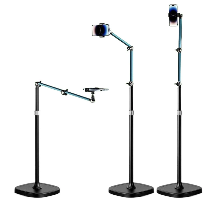 Мобильный телефон в прямом эфире кронштейн портативный рабочий стол для фотографирования 360 ° Регулируемый диск вниз, чтобы увеличить напольную кронштейн