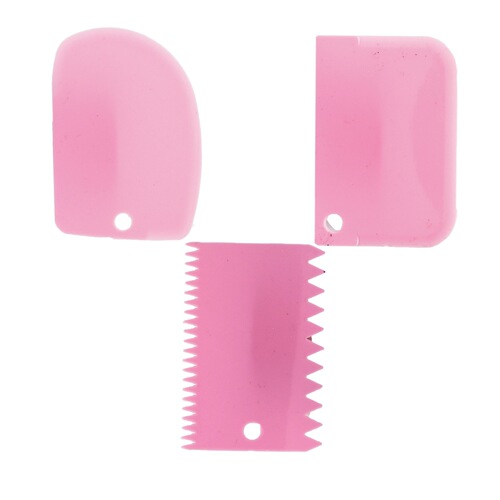 Factory Direct Supply Colorful Slotted Spatula Set Cream Plastic Spatula Cake Slice Knife Durable and Easy to Clean