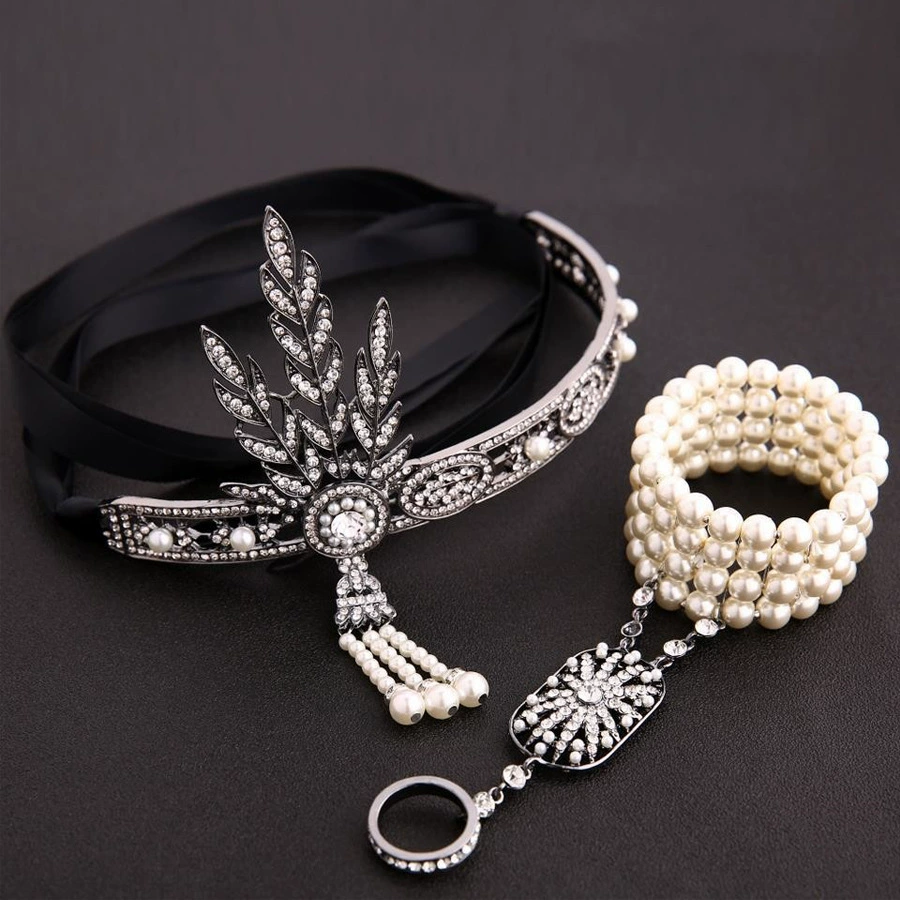 Hair accessory for bride from pearl, European style, wholesale