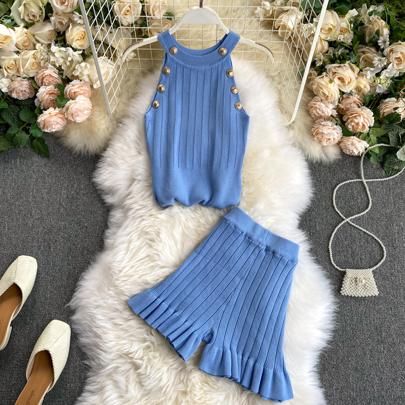 Knitted suit 2020 new women's cardio str...