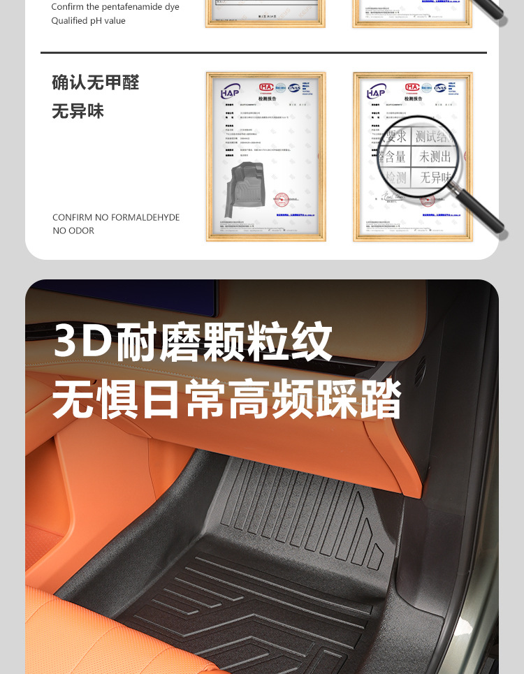 Suitable for the 23-26 models of the WEY Blue Mountain, full coverage floor mats for the front two rows, decorative modification TPE car floor mat accessories