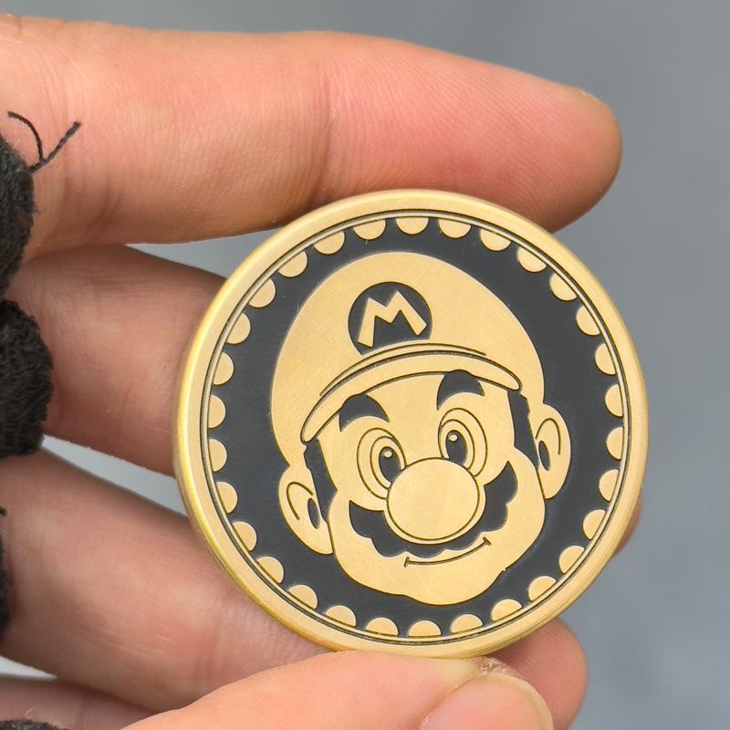 EDC マリオステンレス鋼金属減圧アーティファクトおもちゃフィジェットスピナープッシュカード|undefined