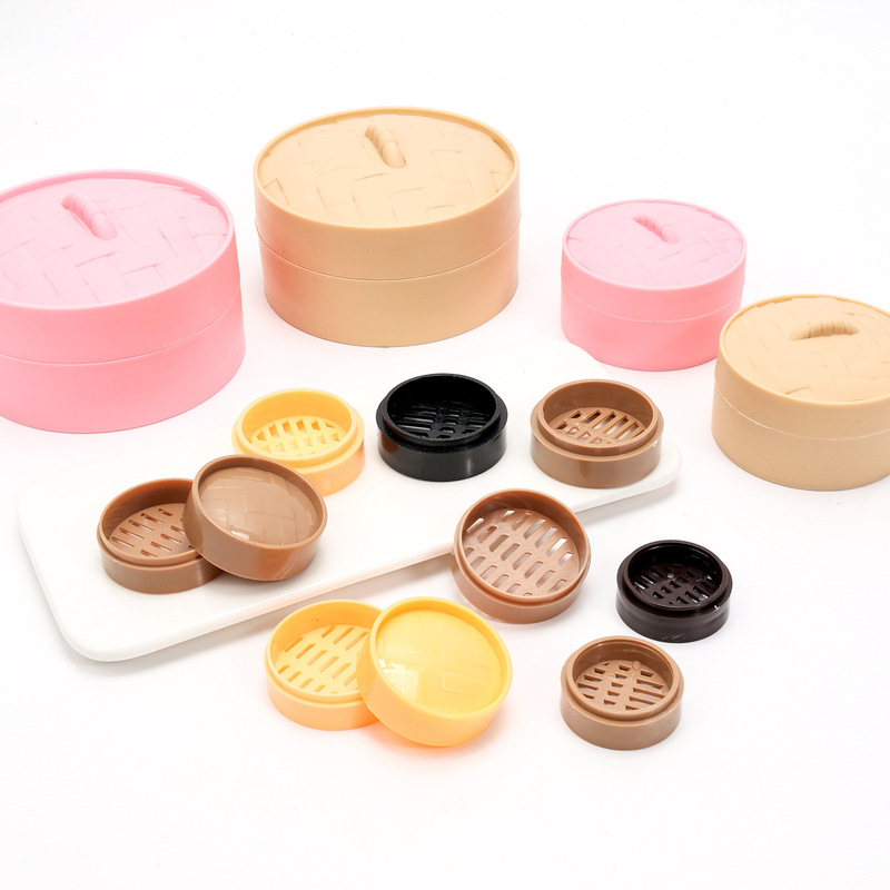 Miniature Simulation Steamer Model DIY Pretend Play Mini Kitchen Steamer Toy Fake Steamer Photography Prop