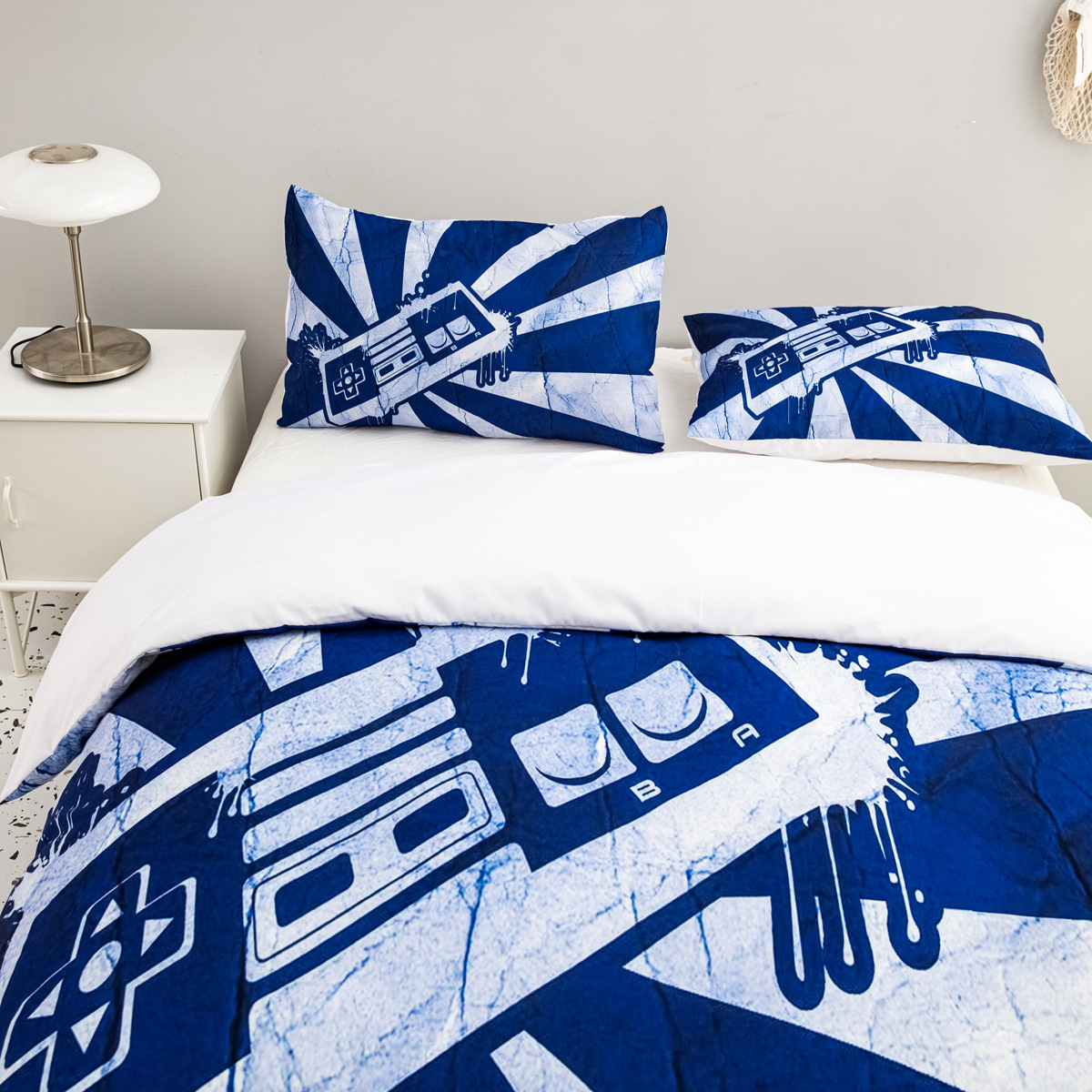 外贸外贸家纺床上用品亚马逊美国中东轻奢数码印花三件套被套批发