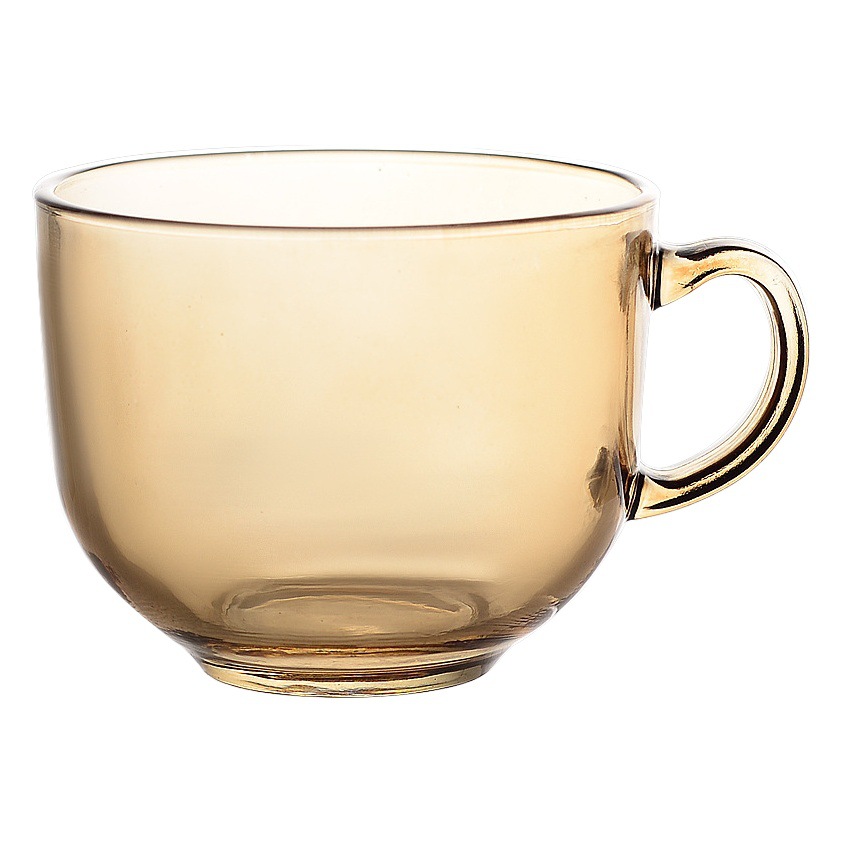 Taza de leche marrón traje hogar conjunto de dos piezas Internet celebridad vidrio taza de agua desayuno taza de avena con mango regalo vidrio