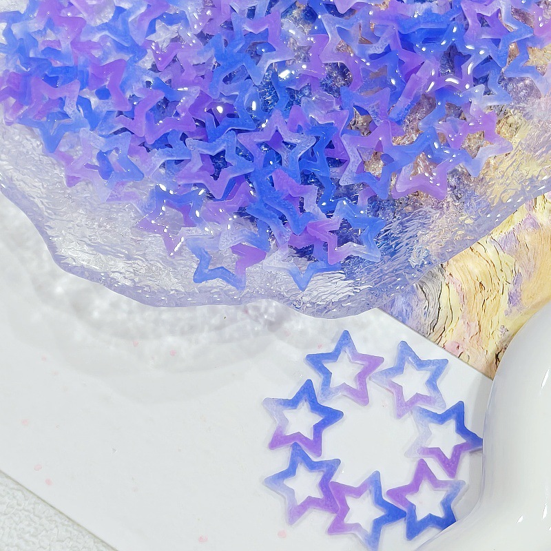 15mm大号砂糖镂空星星五角星发夹娃衣痛包手机壳应援扇手作球diy