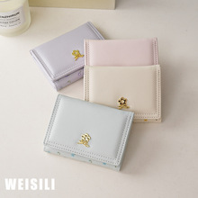 韩版可爱女式钱包折叠多卡位学生钱夹 ins潮小众设计青年钱包