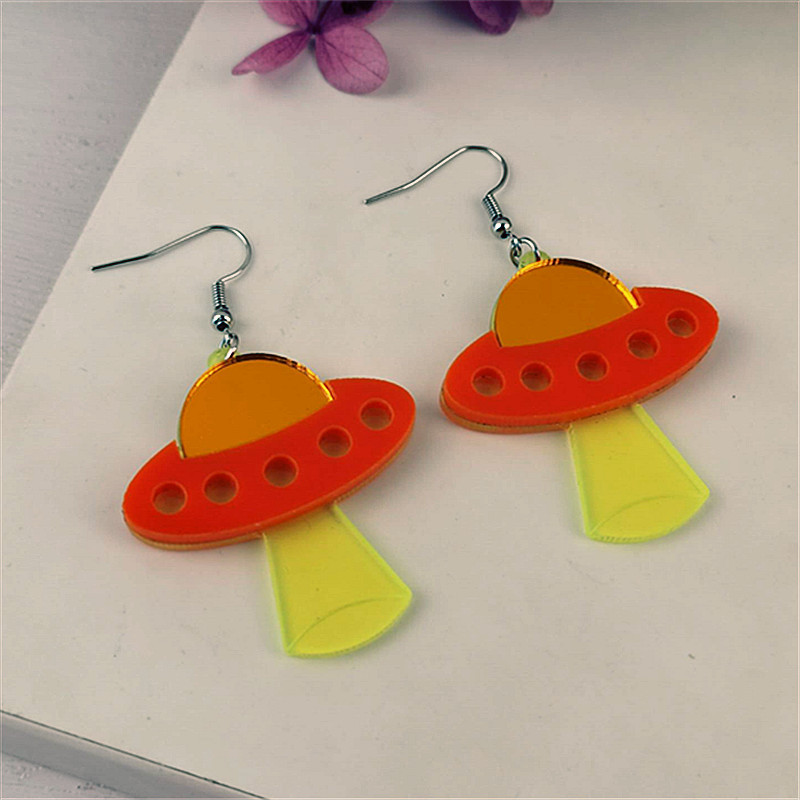 Retro Ufo Arylic Women's Drop Earrings 1 Pair display picture 2