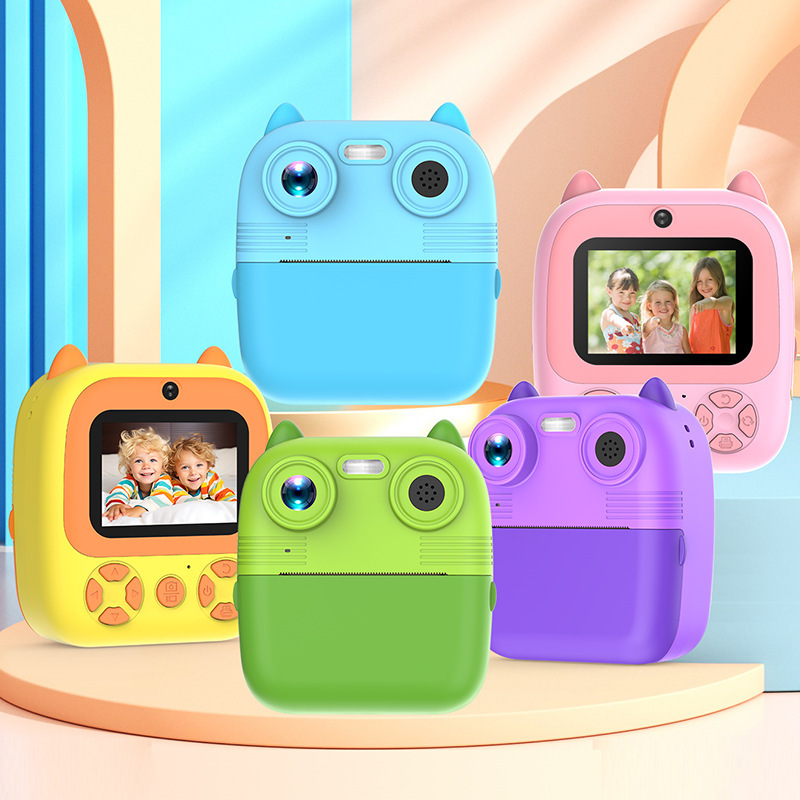 New Polaroid thermal printing children's digital camera cute cartoon mini children's toy HD double camera New Polaroid thermal printing children's digital camera cute cartoon mini children's toy HD double camera