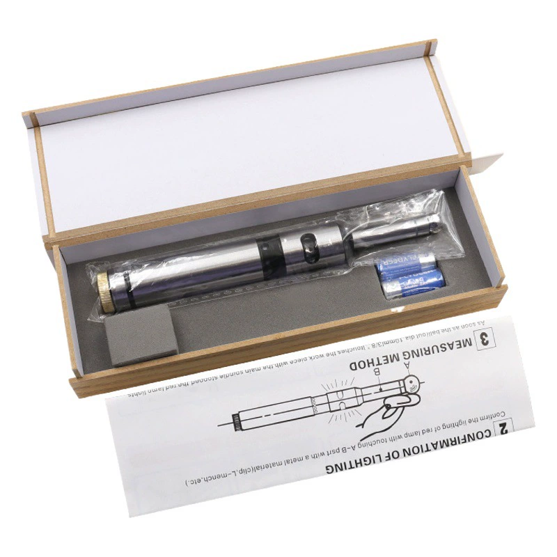 Фотоэлектрический кромкоискатель Немагнитный подстержневой звуковой кромкоискатель встроенный независимый деревянный ящик из нержавеющей стали