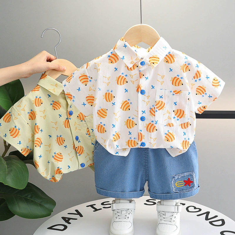 Summer clothing, set, children's summer shirt, 1-5 years