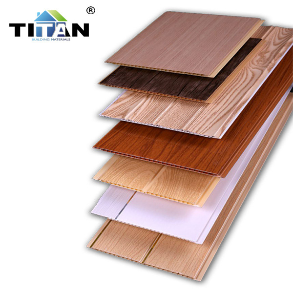 Techo de techo de grano de madera de estilo moderno chino fuelle de PVC