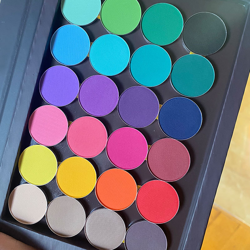 跨境眼影DIY哑光钻石珠光金葱加工定制贴牌化妆品实力工厂OEM