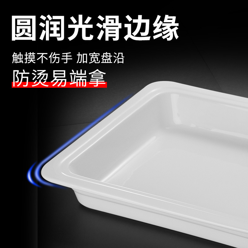 通用のセルフサービスの食事炉の陶磁器の皿の布菲炉の電気加熱は陶磁器のたらいの円形の四角形の朝食炉の保温炉を厚くします。|undefined