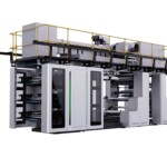 高效六色柔印机卷对卷柔性印刷机，用于PVC PE薄膜伺服柔版印刷机