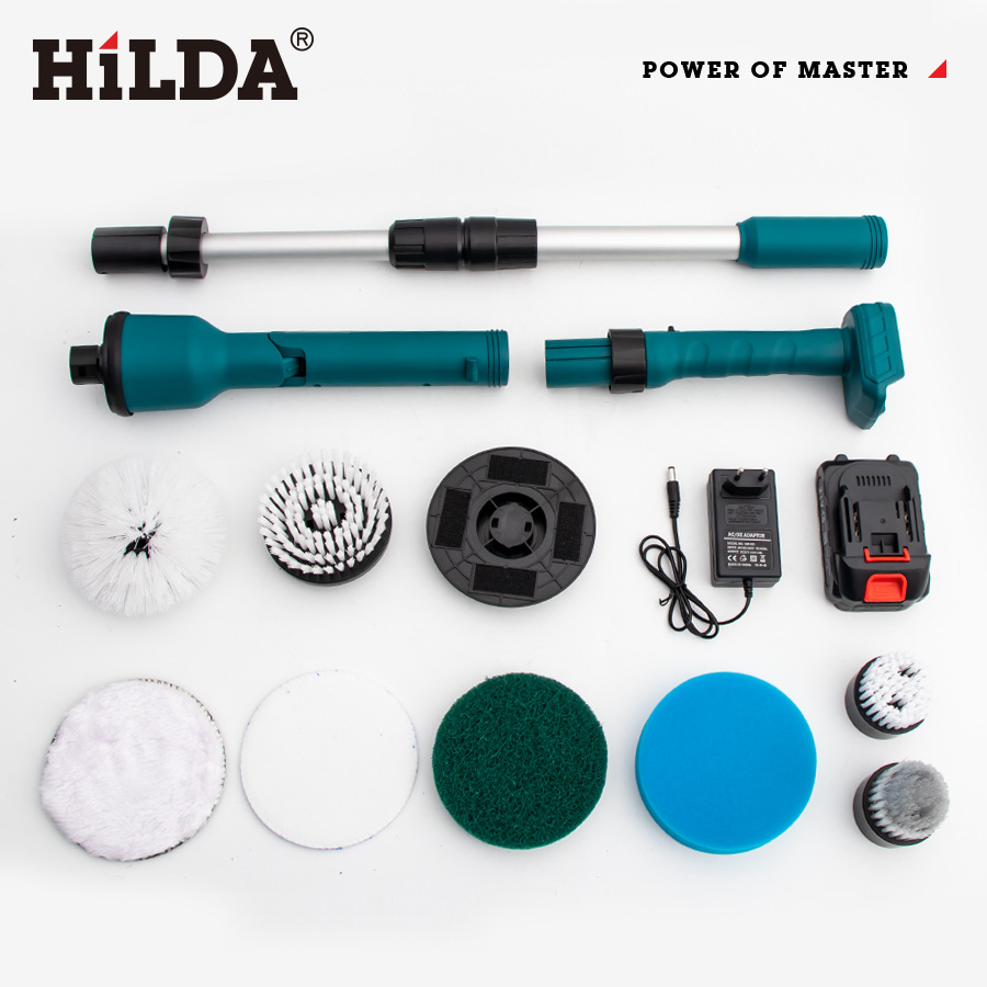 Cepillo de limpieza eléctrico de varilla larga, cocina multifuncional para el hogar, baño, azulejos, lavadora de vidrio, lavadora