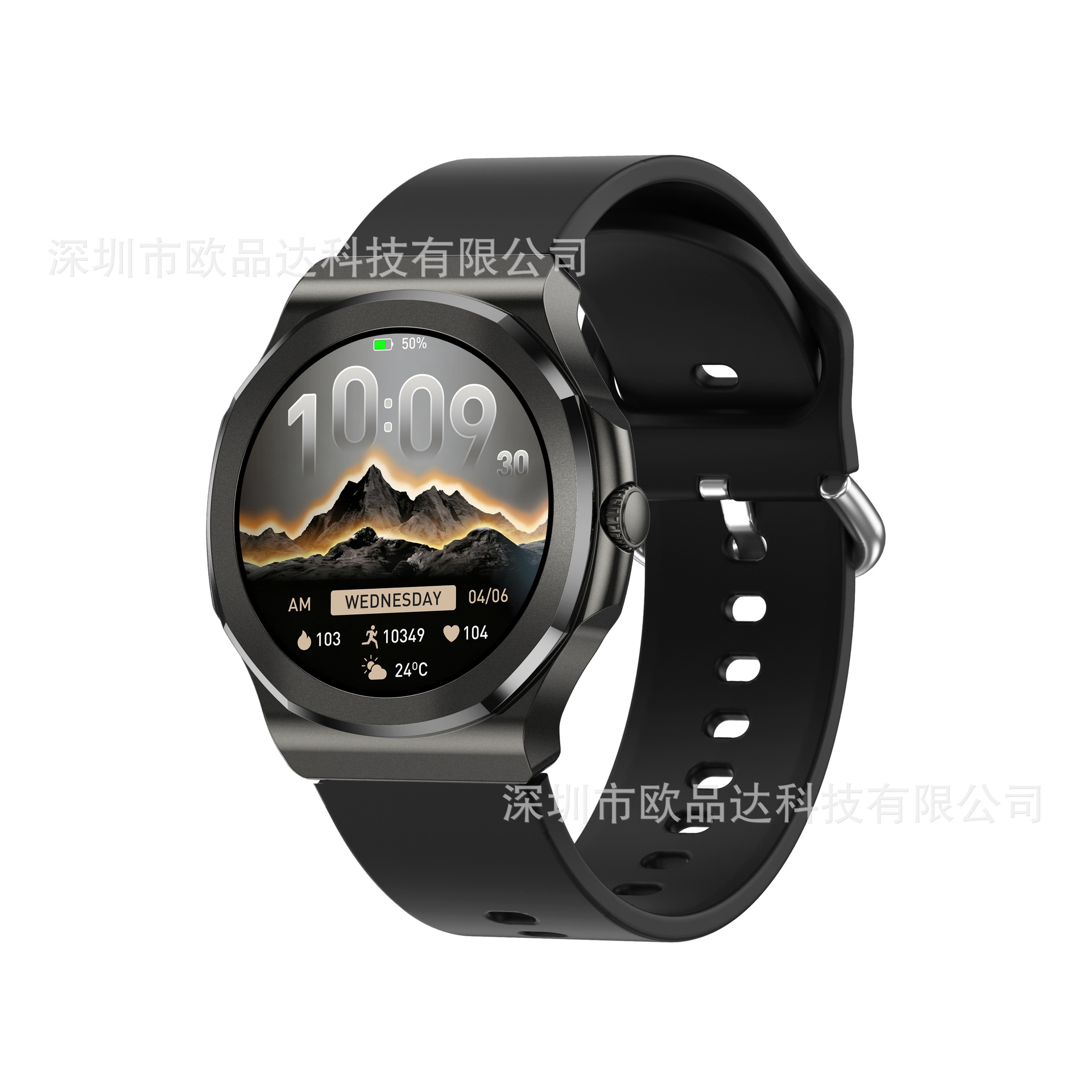 跨境新款RT50智能手心率血压大屏防水蓝牙通话智能手表