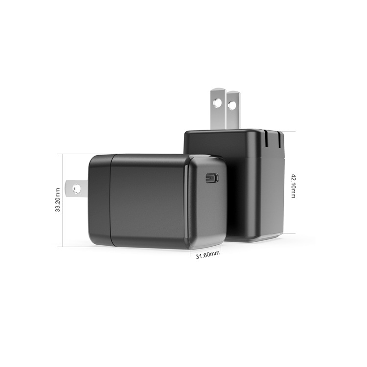 20WPD30W氮化镓快充充电器外壳 TYPE-C中美规折叠塑胶外壳LCF827