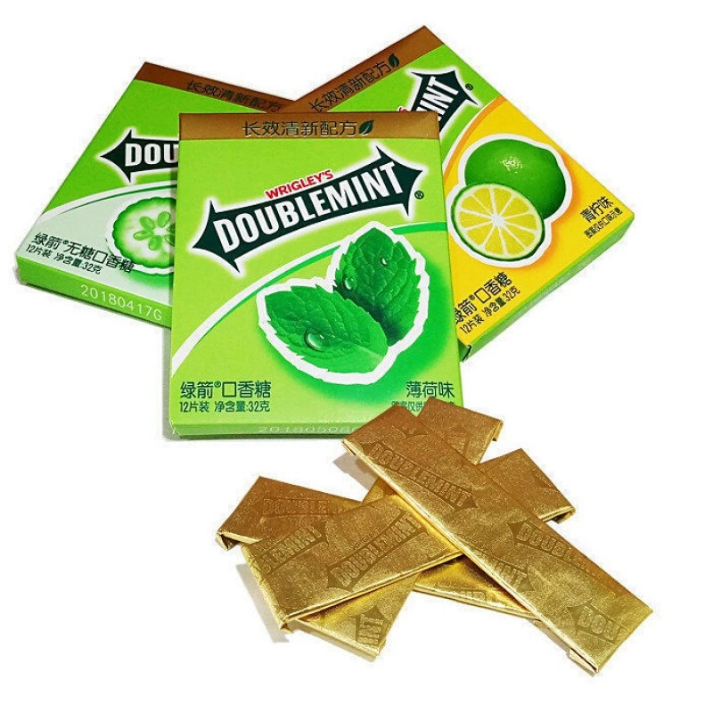 Зелёная арфа (Green Arrow) жвачка со свежим вкусом 12 шт. по 32 г в коробке, вкус лайм, мята, Yidamu коммерческий