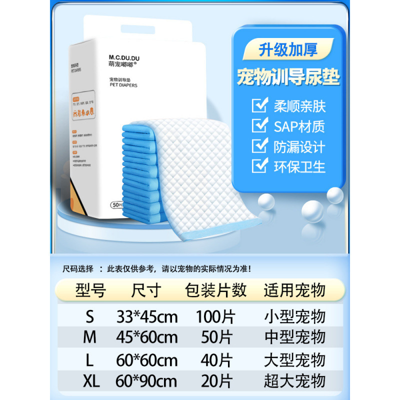 Pañales desechables para perros con almohadilla de orina de perros gruesa desodorizante para mascotas, almohadilla absorbente de agua para perros guía al baño