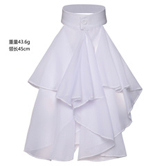 French Retro Collarless Blouse with Versatile Embroidery, Baby Collar, Medieval Men's and Women's Lace, White False Collar, Floral Detail