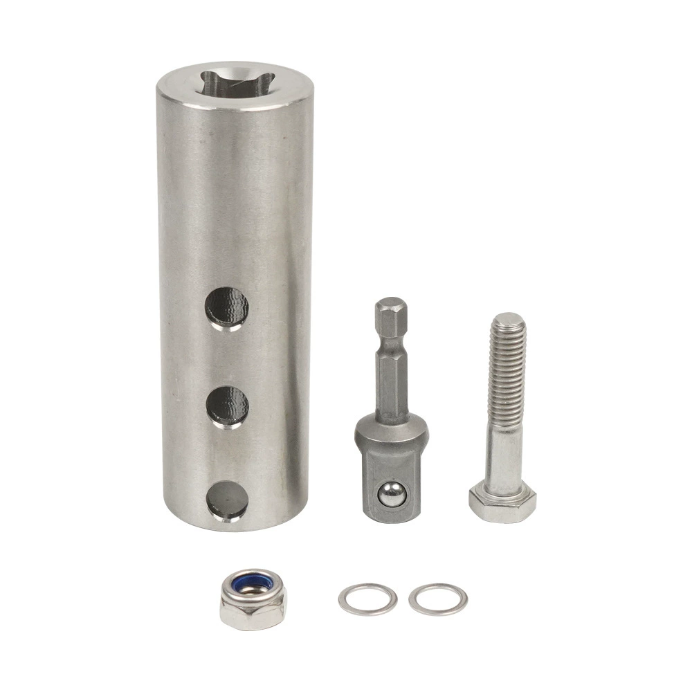 Нержавеющая сталь верхний ветер прицеп домкрат кривошип ручка адаптер совместимый 1/2 "домкрат приводной вал