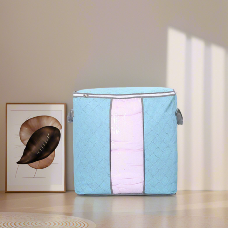 Bolsa de almacenamiento de ropa de carbón de bambú no tejido bolsa de algodón bolsa de colcha para el hogar acabado y movimiento bolsa de almacenamiento a prueba de polvo y humedad