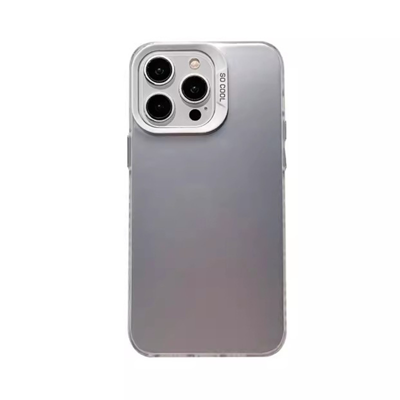 iPhone16に適した高級感のある13/14カラーシルバーIMDマット15ProMax無地12フルカバー17保護ケース|undefined