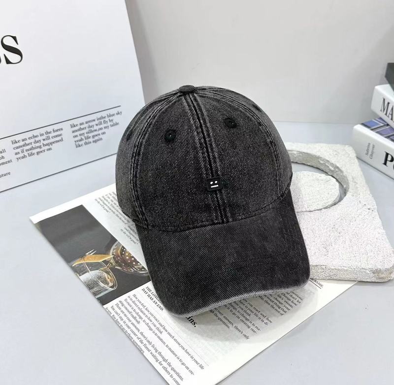 批发25年早秋新款笑脸笑脸牛仔棒球帽休闲简约个性百搭鸭舌帽子男|undefined