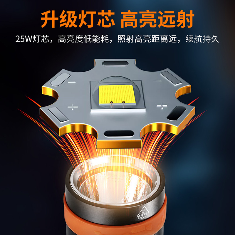 New Cross-Border Magnetic Charging Diving Flashlight with Green Laser for Underwater Guidance, Training, and Photography Lighting