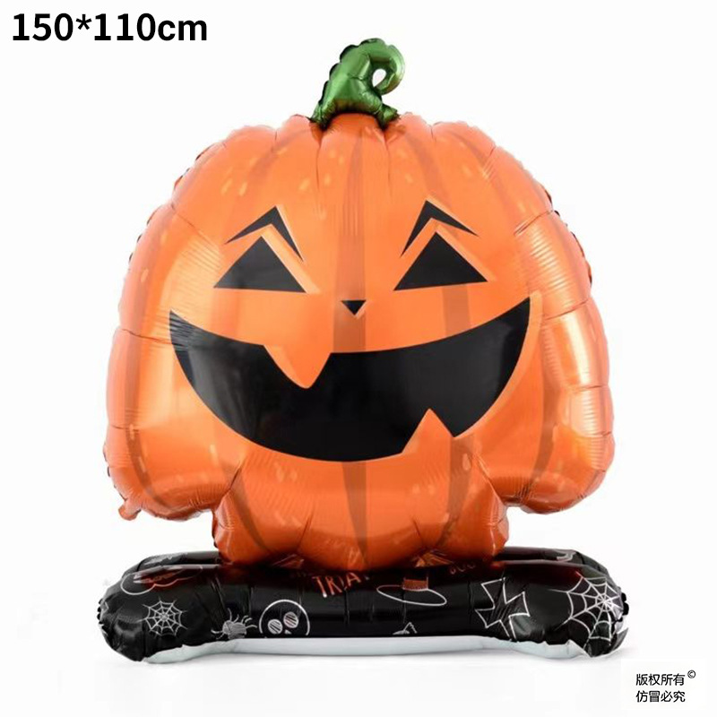 Nuevo globo de Halloween 4D globo tridimensional columna árbol fantasma lápida de bruja puede pararse base globo de película de aluminio