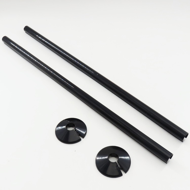 2 piezas de 15 cubiertas decorativas negras 2 piezas de 15*500 tubos negros